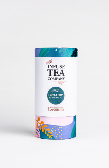 INFUSE TEA COMPANY ORGANIC PEPPERMINT TEA POUCHES